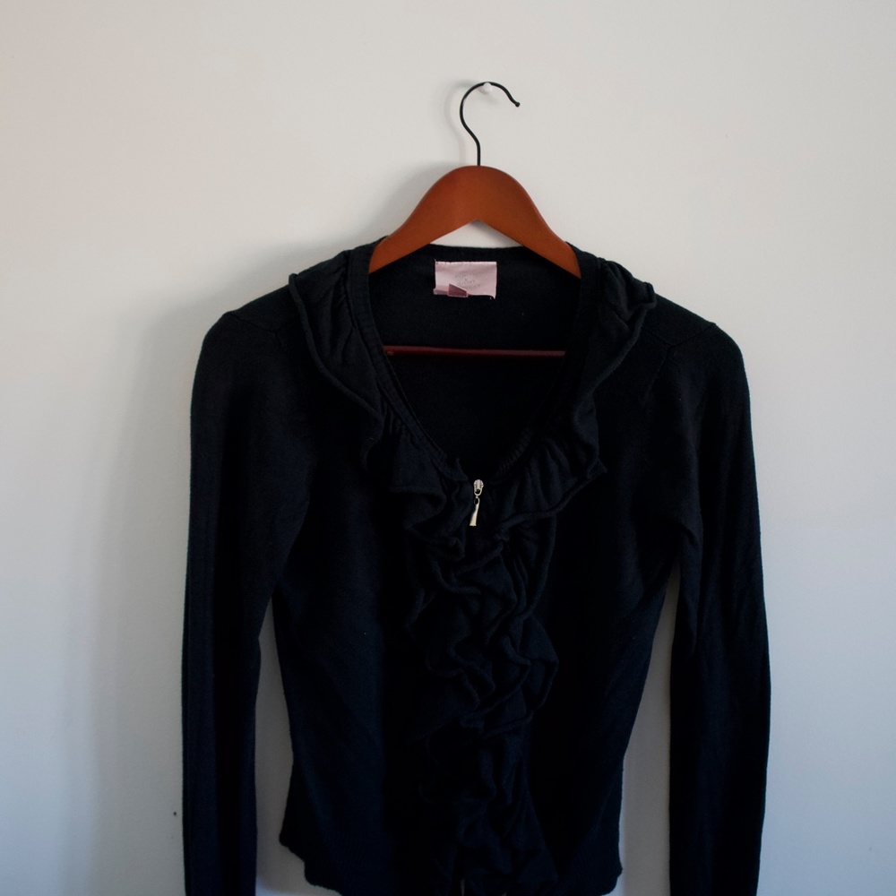 Romeo & Juliet Couture Black Zip Up Cardigan